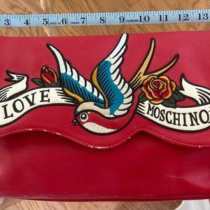 Moschino Clutch Bag, Red, Tattoo Style